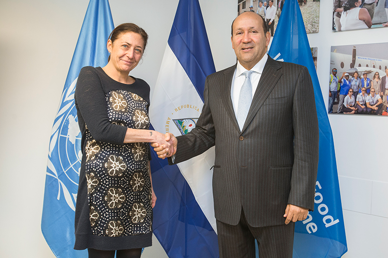 EB President with Nicaragua Representation. - Photo Credit: WFP/Giulio Napolitano