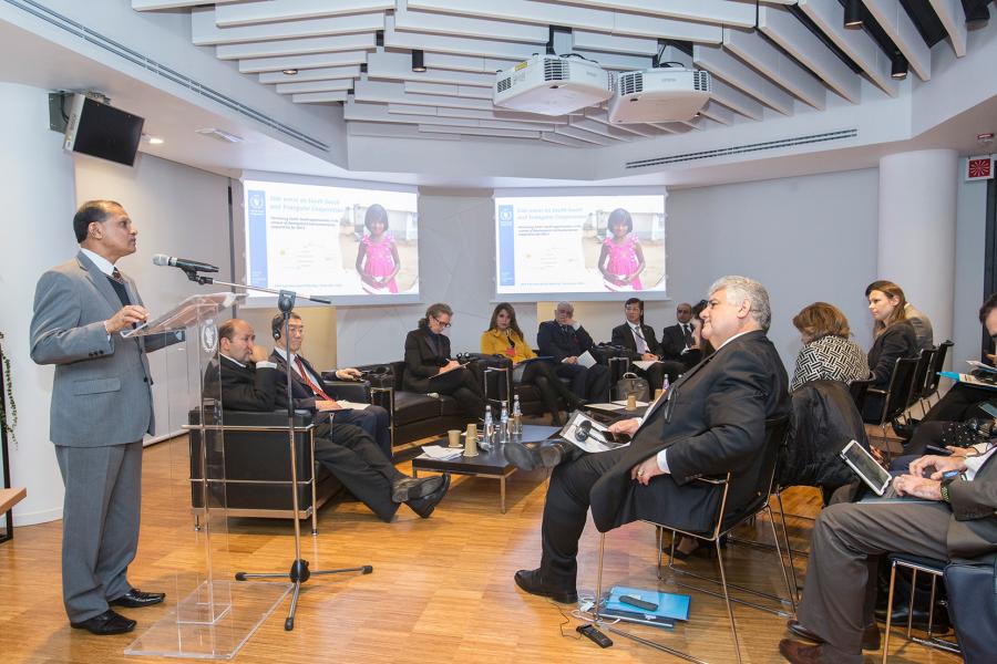 Side event sponsored by WFP Policy and Programme Division and Nutrition Division on South-South and Triangular Cooperation (SSTC) as driver for SDG 2. Photo Credit: WFP/Giulio Napolitano