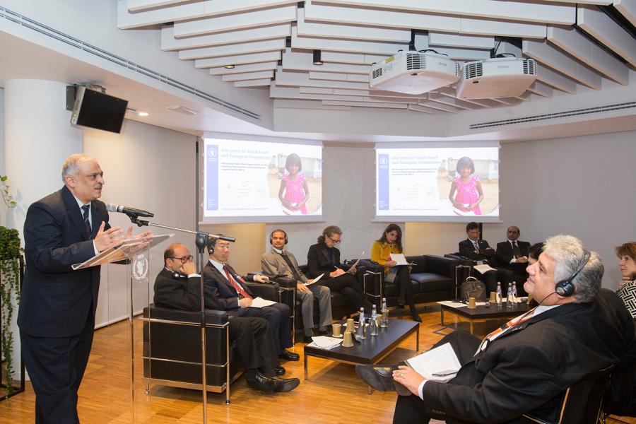 Side event sponsored by WFP Policy and Programme Division and Nutrition Division on South-South and Triangular Cooperation (SSTC) as driver for SDG 2. Photo Credit: WFP/Giulio Napolitano