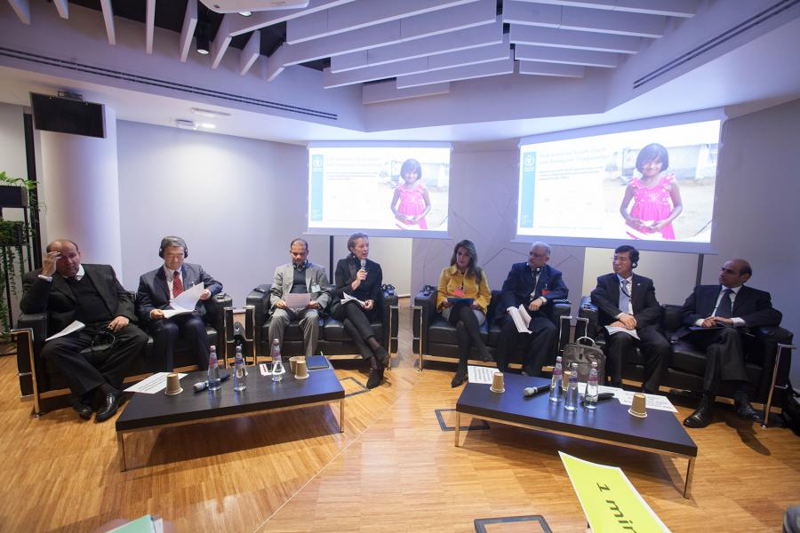 Side event sponsored by WFP Policy and Programme Division and Nutrition Division on South-South and Triangular Cooperation (SSTC) as driver for SDG 2. Photo Credit: WFP/Giulio Napolitano