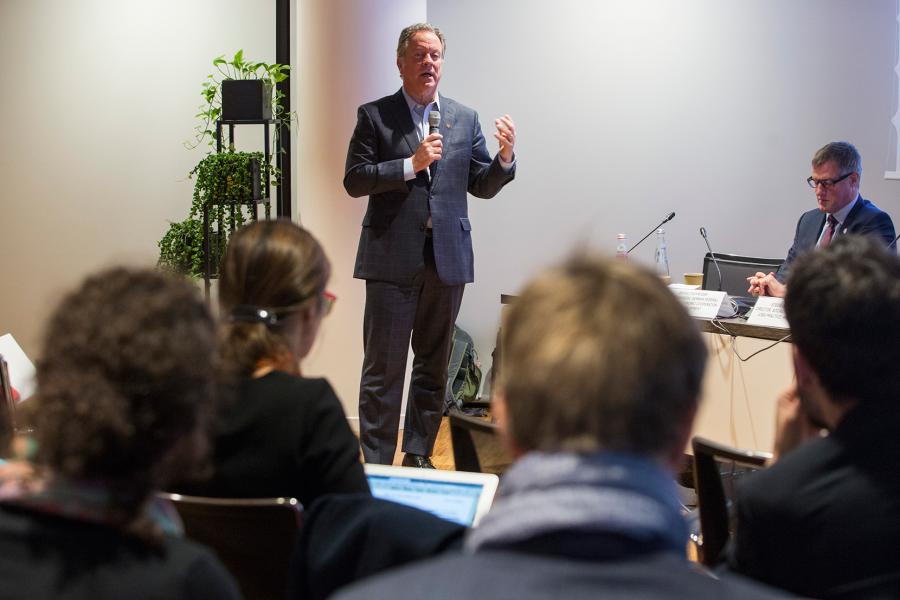 Social Protection side event sponsored by WFP Policy and Programme Division and launch of WFP-World Bank Group publication “Can We Better Bridge Humanitarian Assistance and Social Protection? Lessons from Country Experience”. Photo Credit: WFP/Giulio Napolitano