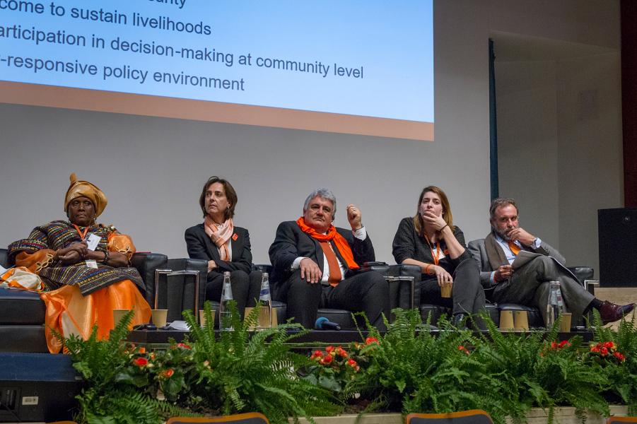 Spain and WFP Gender Division-sponsored side event on Sharing experiences in the fight against gender-based violence in humanitarian and food insecurity contexts. Photo Credit: WFP/Giulio D'Adamo
