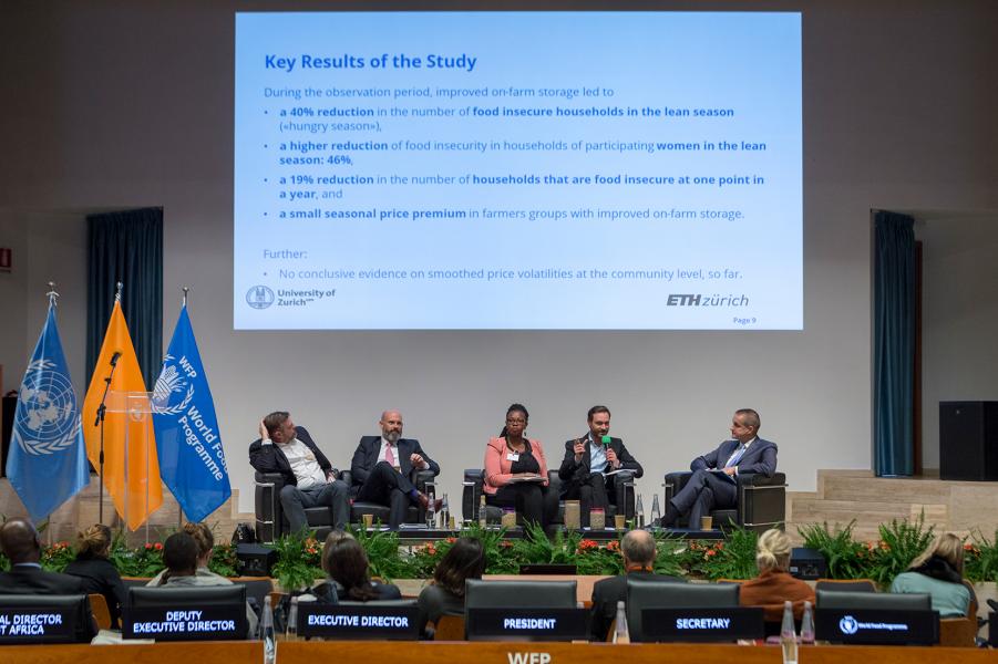 Side event sponsored by WFP East and Central Africa Regional Bureau and Global Post-Harvest Knowledge and Operations Centre on Zero Food Loss Initiative. Photo Credit: WFP/Giulio D'Adamo