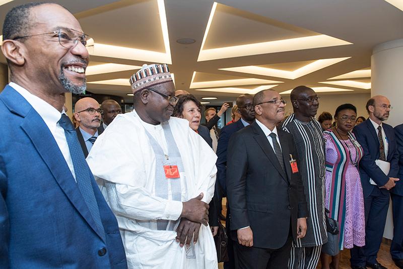 Regional Bureau for West Africa launch and ribbon-cutting ceremony for the photographic exhibition: WFP and Partners Operationalizing Integrated Resilience Packages in the Sahel: Progress, Challenges and Opportunities. Photo credit: WFP/Rein Skullerud