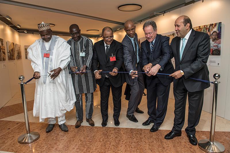 Regional Bureau for West Africa launch and ribbon-cutting ceremony for the photographic exhibition: WFP and Partners Operationalizing Integrated Resilience Packages in the Sahel: Progress, Challenges and Opportunities. Photo credit: WFP/Rein Skullerud