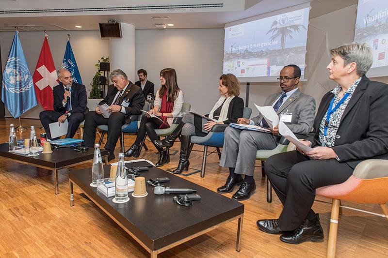 Switzerland and WFP Emergencies Division side event: Visualizing emergencies: featuring the work of Geospatial Support Unit and Geographical Information Systems (GIS). Photo credit: WFP/Rein Skullerud