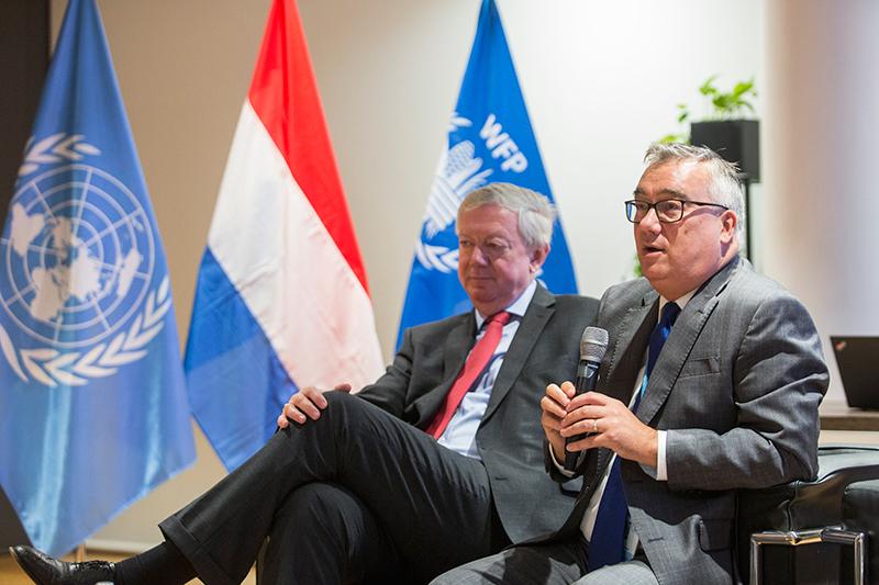 Netherlands and Private Partnerships and Fundraising Division side event Partnering for Impact: the WFP – DSM Story. Photo Credit: WFP/Giulio Napolitano