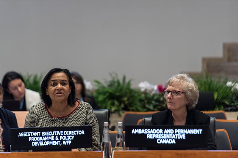 WFP, African Union, Canada and Russian Federation side event on school feeding: Moving forward in partnership: Promoting an integrated school health and nutrition package. Photo Credit: WFP/Rein Skullerud
