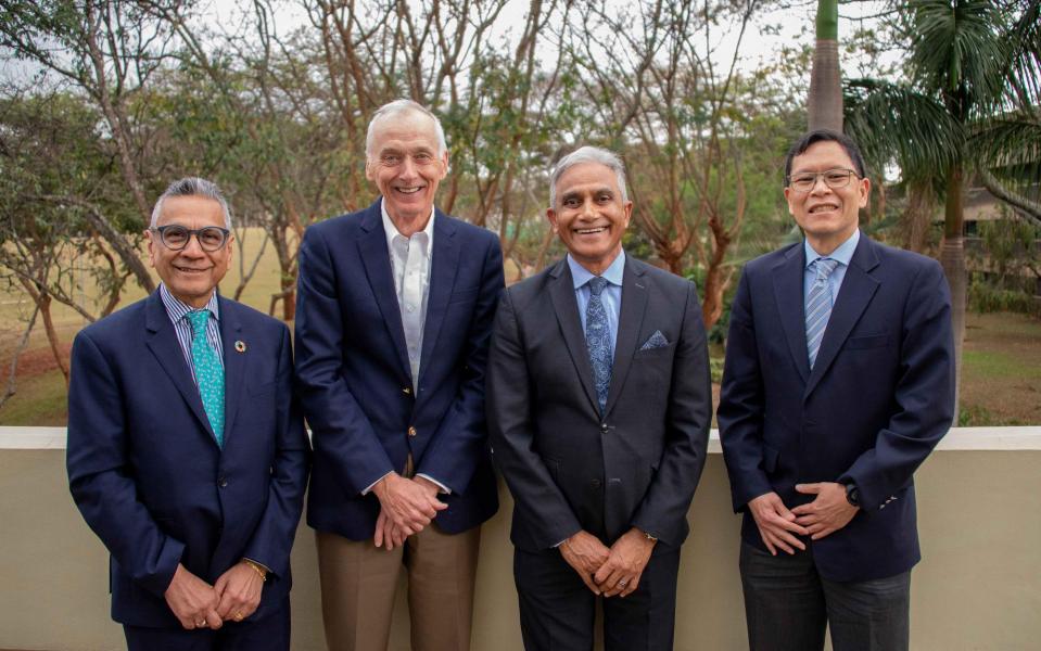 The IOAC Committee gathered for its first full meeting in the field in Nairobi. From right: Mr. Darshak Shah (Kenya); Mr. Robert Samels (Canada); Mr. Suresh Kana (Chairperson - South Africa); Mr. Veerathai Santiprabhob (Thailand)