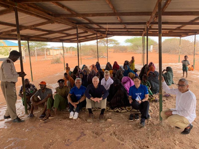 The IOAC Committee gathered for its first full meeting in the field in Nairobi. From right, first row: Mr. Darshak Shah (Kenya); Mr. Veerathai Santiprabhob (Thailand); Mr. Robert Samels (Canada); Mr. Suresh Kana (Chairperson - South Africa); Photo: WFP/Richard Mayne.