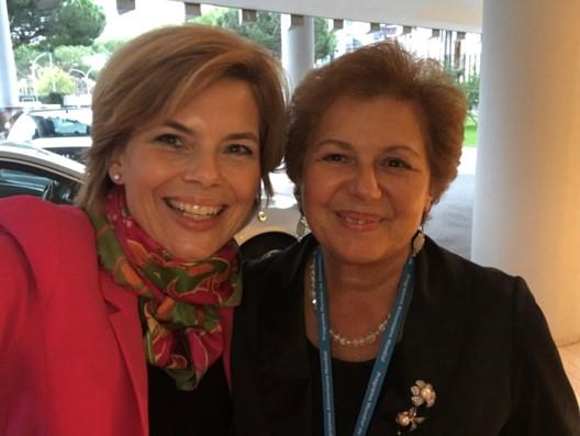 Her Excellency Julia Klockner, Federal Minister for Food and Agriculture of Germany, with WFP Ceremonial and Protocol Officer, Ms. Rina Manzo. Photo Credit: Rina Manzo