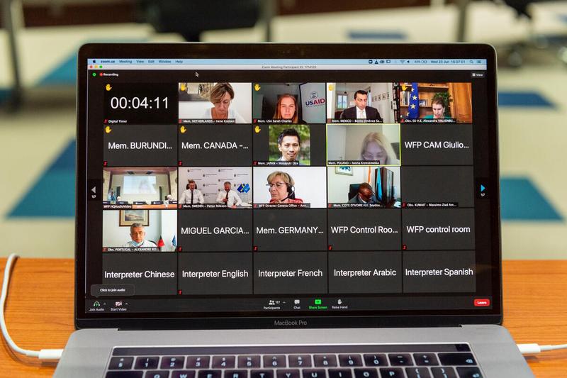 WFP HQ Rome, Italy, 23 June 2021 - In the Photo: intervention H.E. Ms. Iwona Krzeszewska, Deputy Permanent Representative to FAO, Poland - (connected remotely). - Photo: WFP/Giulio D'Adamo