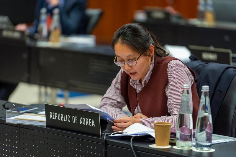 Intervention by H.E. Ms. Hyo Joo Kang, Counsellor and Alternate Perm Rep Republic of Korea. Photo: WFP/Giulio d'Adamo