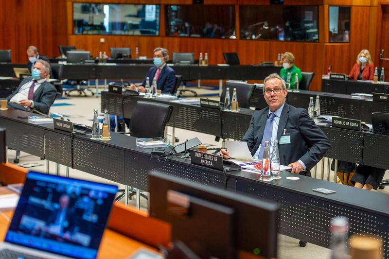 Intervention by Mr. John ‘Jack’ Myer, USAID Senior Humanitarian Advisor. Photo: WFP/Giulio d'Adamo