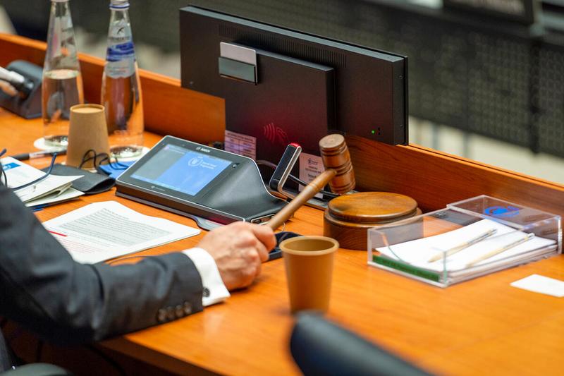 Intervention by Ambassador H.E. Mr. Luis Fernando Carranza Cifuentes, Guatemala and President of the WFP Executive Board 2021. Photo: WFP/Giulio d'Adamo