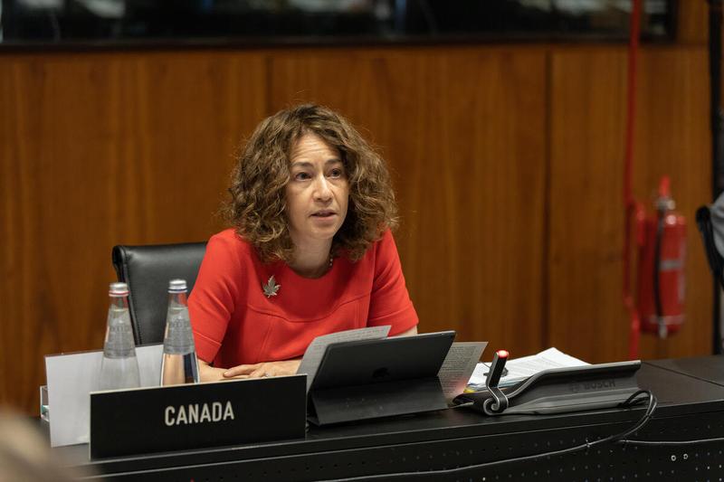 Intervention by H.E. Elissa Golberg, Ambassador and Permanent Representative of Canada. Photo: WFP/Massimo Tartaglia
