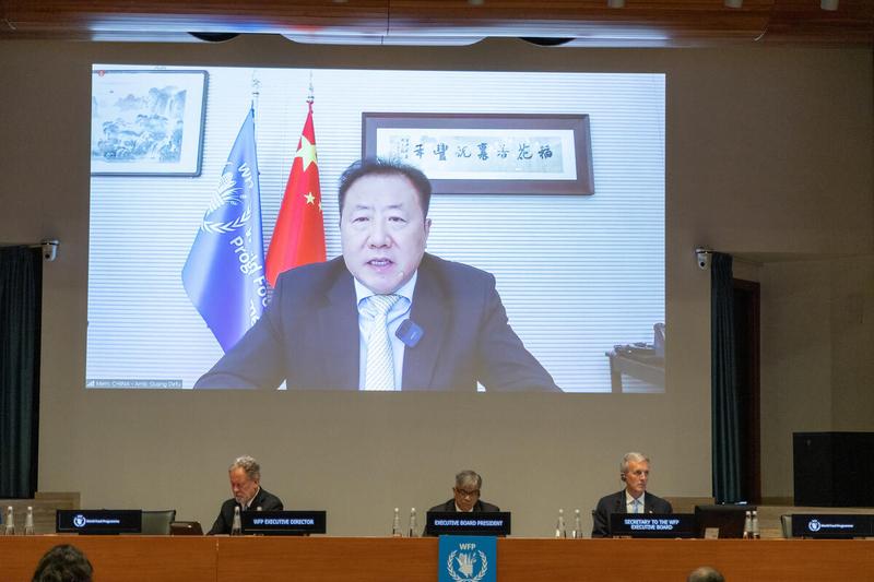 Intervention by H.E. Guang Defu, Ambassador of China. Photo: WFP/Massimo Tartaglia