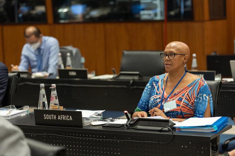 Intervention by H.E. Ms. Khorshed N. Ginwala, Ambassador and Permanent Representative of South Africa. Photo: WFP/Massimo Tartaglia