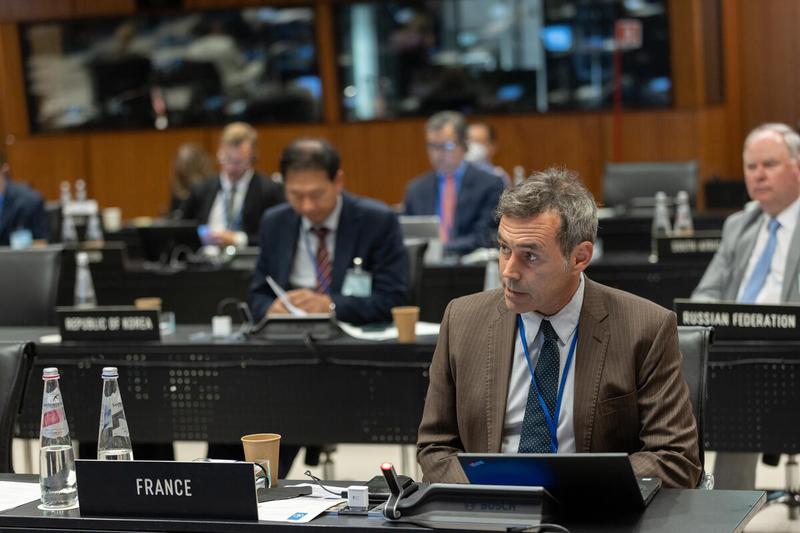 Intervention by H.E. Mr. Sylvain Fournel, Deputy Permanent Representative of France. Photo: WFP/Massimo Tartaglia