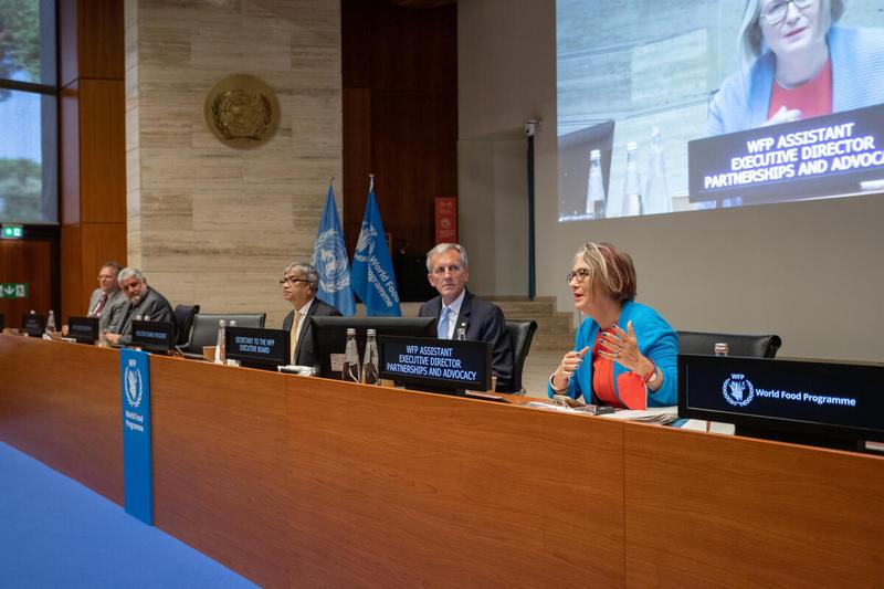 Intervention by Ms. Ute Klamert, United Nations World Food Programme Assistant Executive Director. Photo: WFP/Massimo Tartaglia