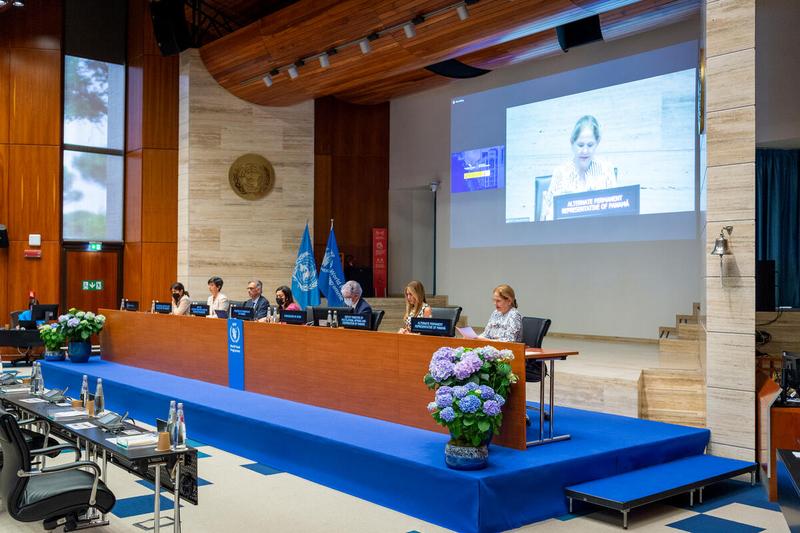 Intervention by H.E. Ms. Bettina Carbone, Alternate Permanent Representative of Panama - "Group of Friends of the United Nations Humanitarian Response Depot" side event on the margins of the Annual Session of the Executive Board 2022. Photo: WFP/Giulio d'Adamo