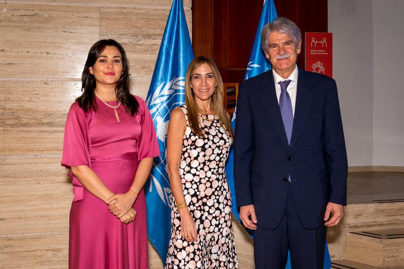 H.E. Ms. Janaina Tewaney Mencomo, Minister of Government of Panama; H.E. Ms. Ana Luisa Castro, Deputy Minister of Multilateral Affairs and Cooperation of Panama; H.E. Mr. Alfonso María Dastis Quecedo, Ambassador and Permanent Representative of Spain. Photo: WFP/Giulio d'Adamo