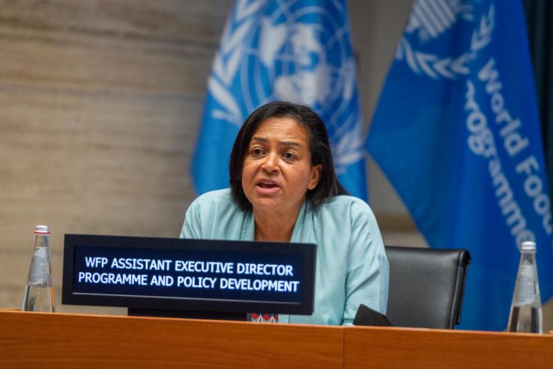 Intervention by Ms. Valerie Guarnieri, United Nations World Food Programme Assistant Executive Director. Photo: WFP/Giulio d'Adamo