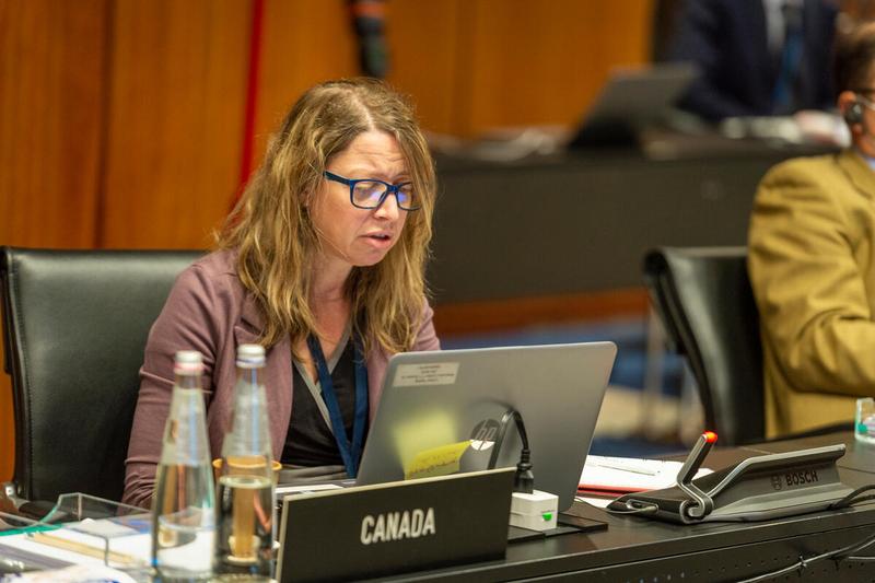 Intervention by H.E. Ms. XXX, Canada Delegation. Photo: WFP/Giulio d'Adamo