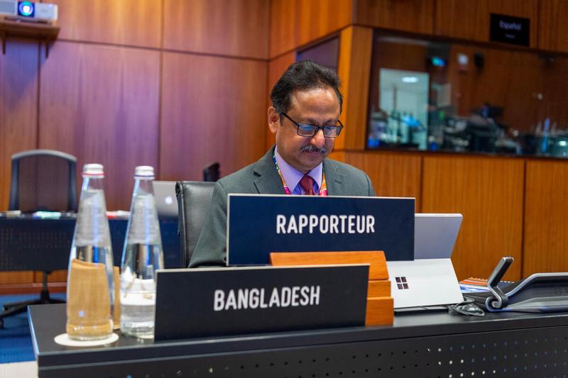 Intervention by Mr. Manash Mitra, Alternate Permantent Representative of Bangladesh. Photo: WFP/Giulio d'Adamo