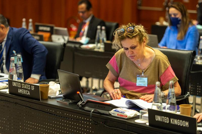 Intervention by H.E. Ms. Elizabeth Petrovski, U.S. Mission to the UN Agencies in Rome. Photo: WFP/Giulio d'Adamo
