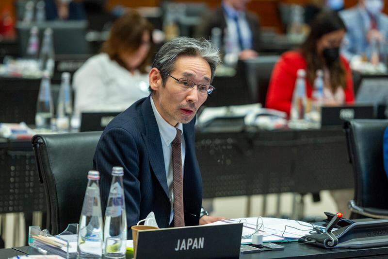 Intervention by H.E. Mr. Yoshihiro Kuraya, Minister Counsellor and Deputy Permanent Representative of Japan. Photo: WFP/Giulio d'Adamo