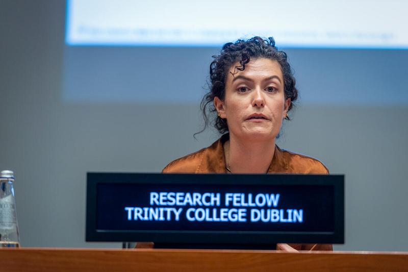 Intervention by Ms. Claire F. O’Reilly, Research Fellow, Trinity College Dublin. "Disability inclusion in action: What works? Lessons from an evaluation by the WFP-Trinity College Dublin partnership" side event on the margins of the Annual Session of the Executive Board 2022. Photo: WFP/Giulio d'Adamo