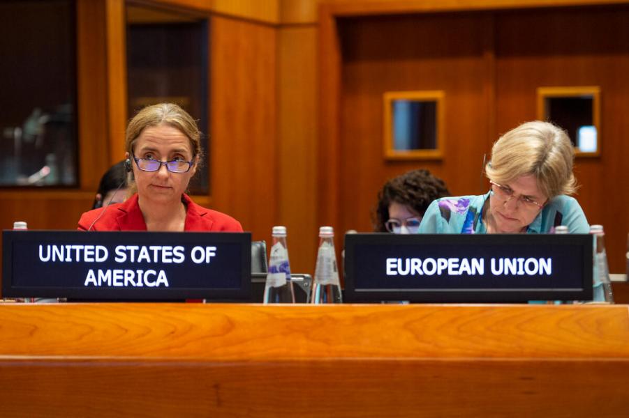 The delegate of the U.S. Mission during the "WFP’s groundbreaking partnership with the Government of Pakistan to reduce stunting" side event on the margins of the Second Regular Session of the Executive Board (EB.2/2022).