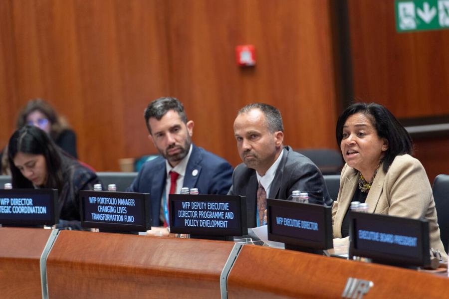 Intervention by Ms. Valerie Guarnieri, United Nations World Food Programme Deputy Executive Director, Programme &amp; Policy Development Department. Second Regular Session of the Executive Board (EB.2/2022) Photo: WFP/Rein Skullerud