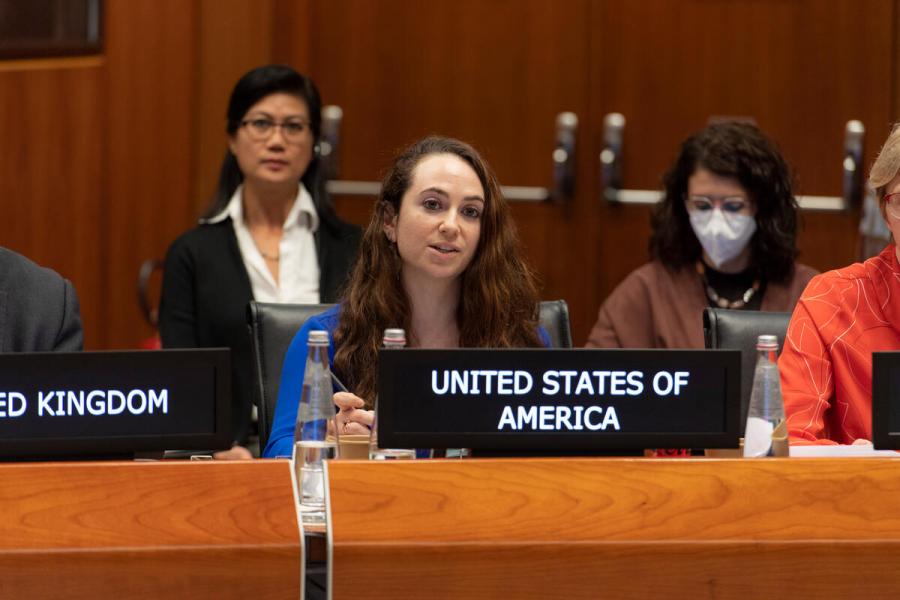 Intervention by the delegation of the United States. Second Regular Session of the Executive Board (EB.2/2022) Photo: WFP/Rein Skullerud