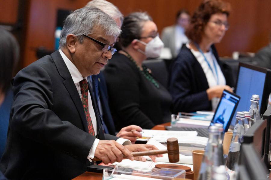 Intervention by the delegation of the United Kingdom. Second Regular Session of the Executive Board (EB.2/2022) Photo: WFP/Rein Skullerud